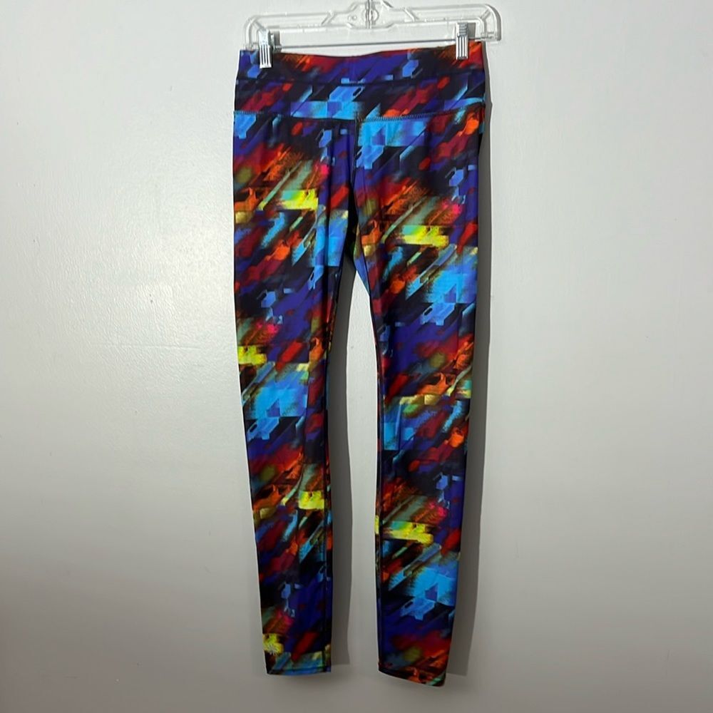 Athleta Colorburst Sonar Yoga Tight Leggings Multicolor Women's S